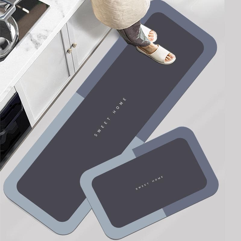 2pc Kitchen Floor Mat Waterproof, Non-Slip and Dirt-Resistant Foot Mat Household Door Mat Long Carpet Set 50x80cm 20x32inch