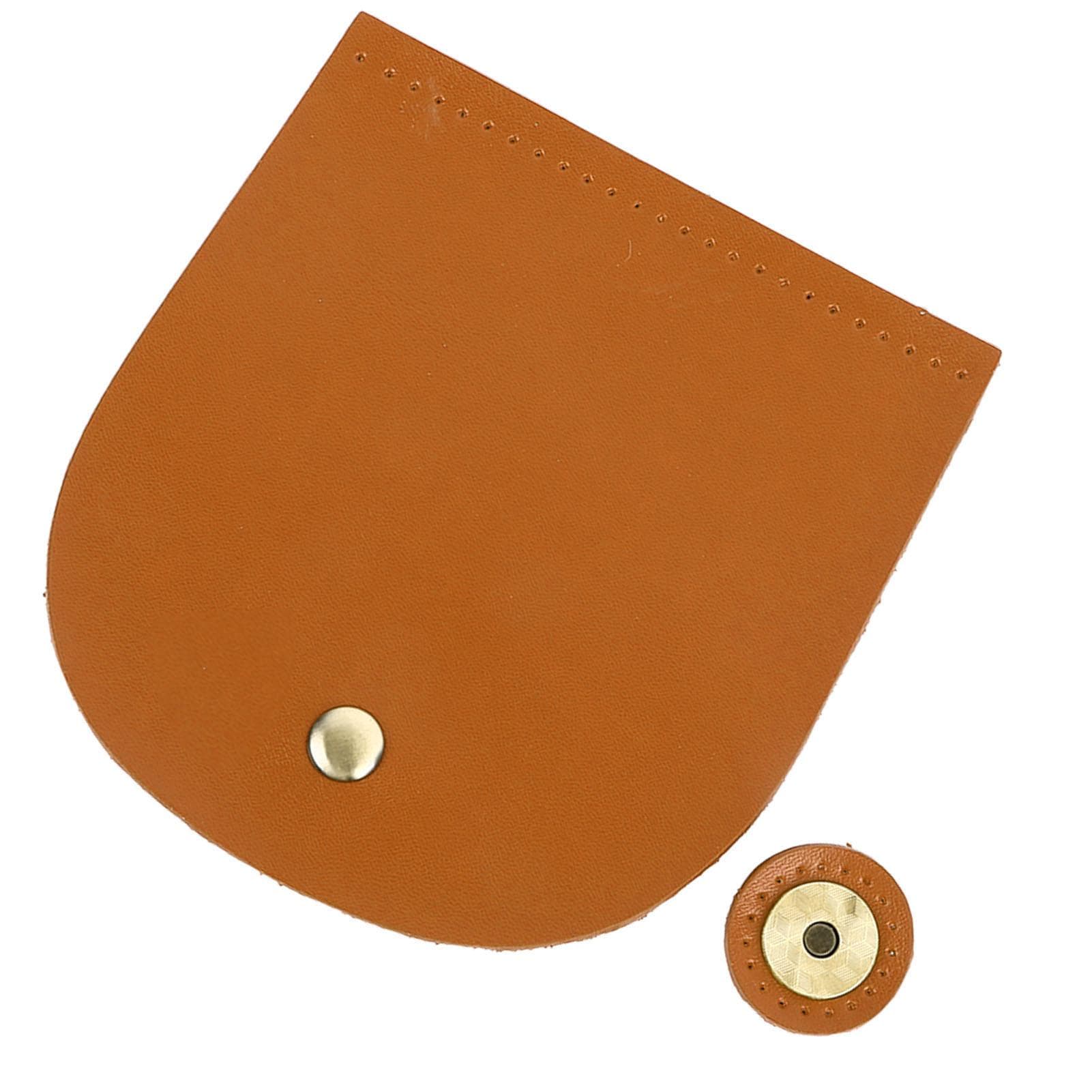 Shoulder Bag Flap Cover Microfiber Leather DIY Hand Sewn Magnetic Snap Flap Cover Replacement for yellow