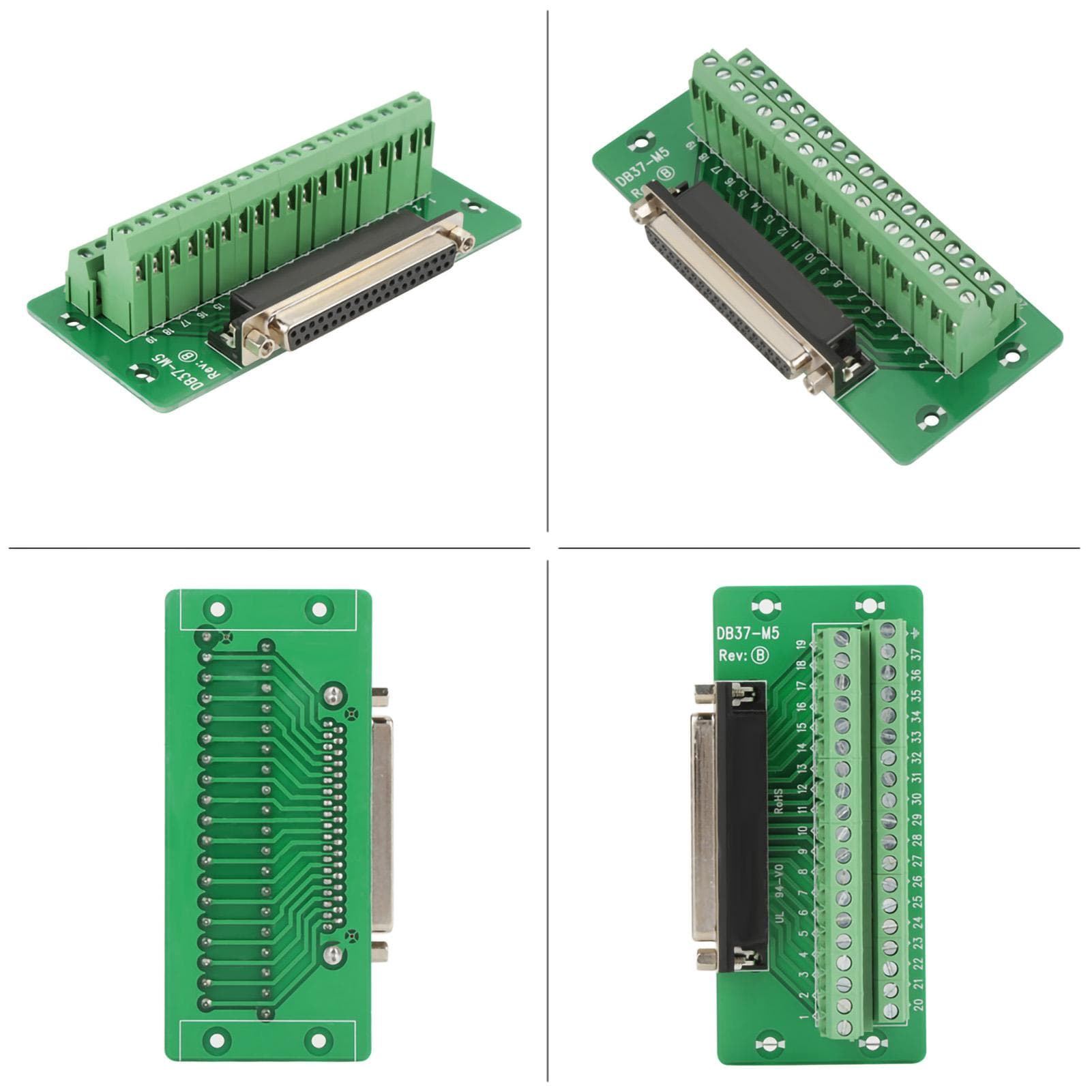 DB37 DIN Rail Mount Interface Module Connector Terminal Breakout Board(Female head)