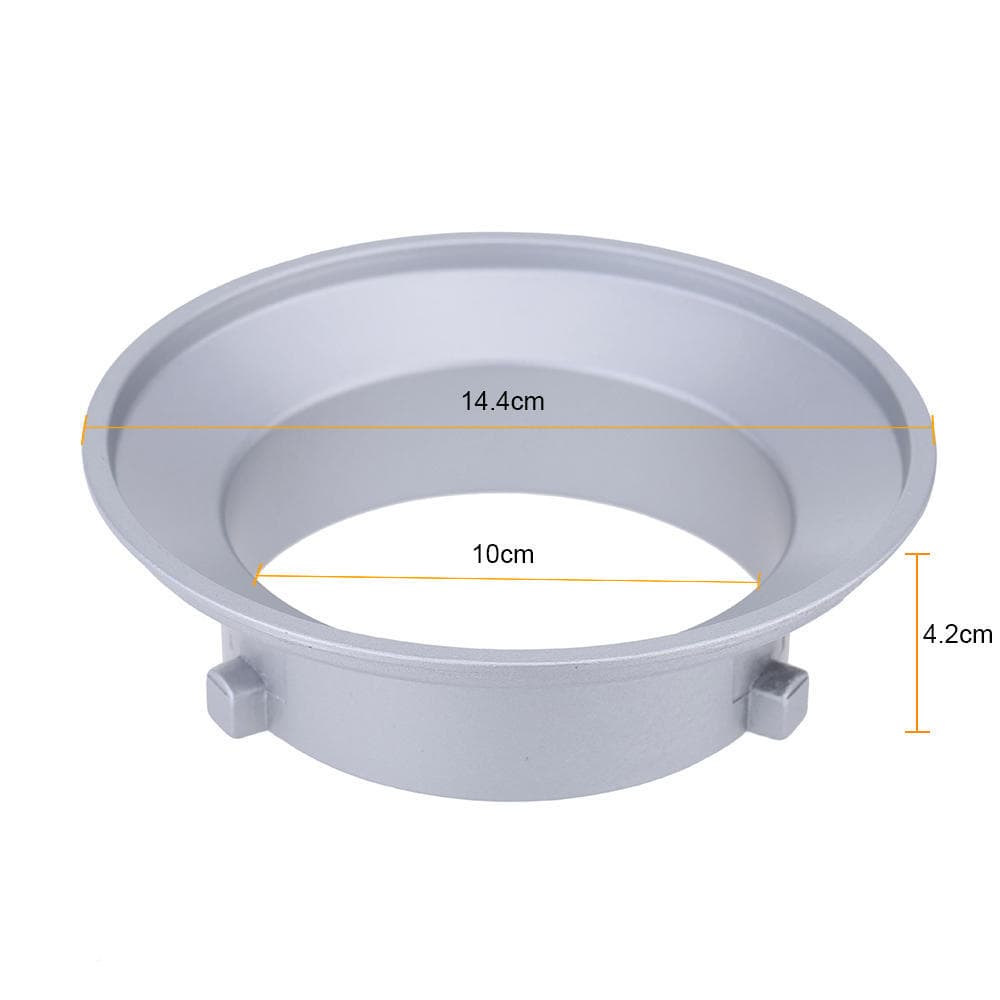 Godox SA-01-BW 144mm Diameter Mounting Flange Ring Adapter for Flash Accessories Fits for Bowens silver