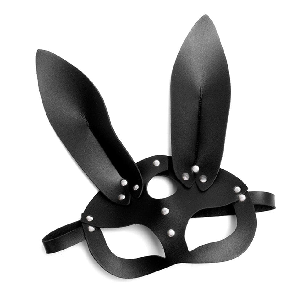Women Sexy Rabbit Ears Mask Cute Bunny Long Ears Face Mask Halloween Masquerade Party Cosplay black