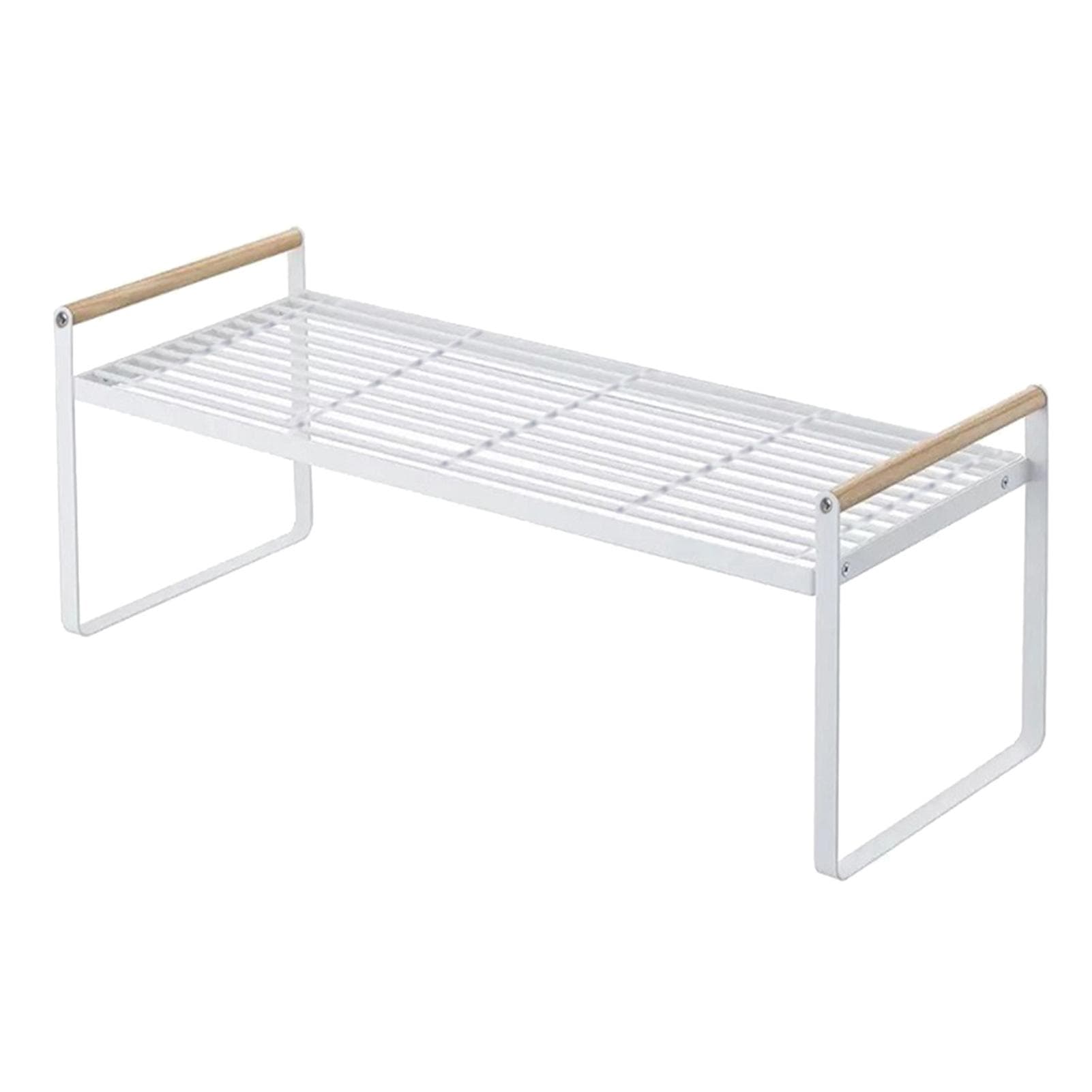 Storage Shelf Organizer Kitchen Cabinet and Counter Shelf Organizer Wooden Handle Multifunctional Large