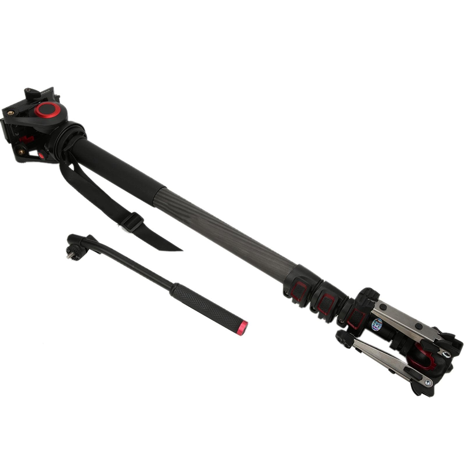 Miliboo MTT705II‑CA Portable Carbon Fiber Hydraulic Ballhead Camera Unipod Monopod