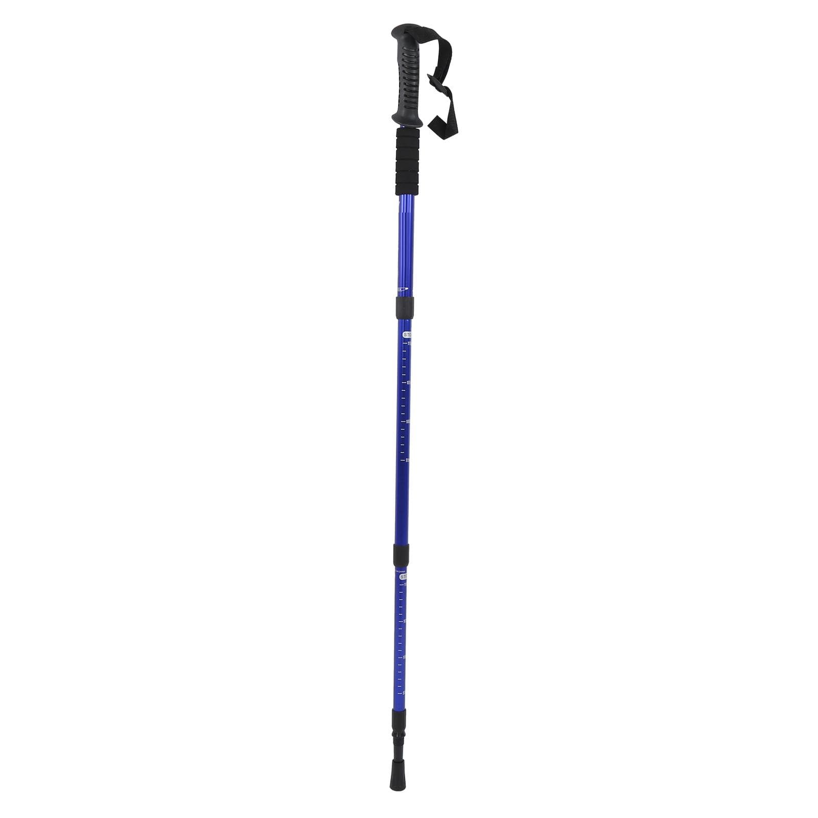Outdoor Portable Walking Pole Telescopic Adjustable Elderly Hiking Walking Stick Blue
