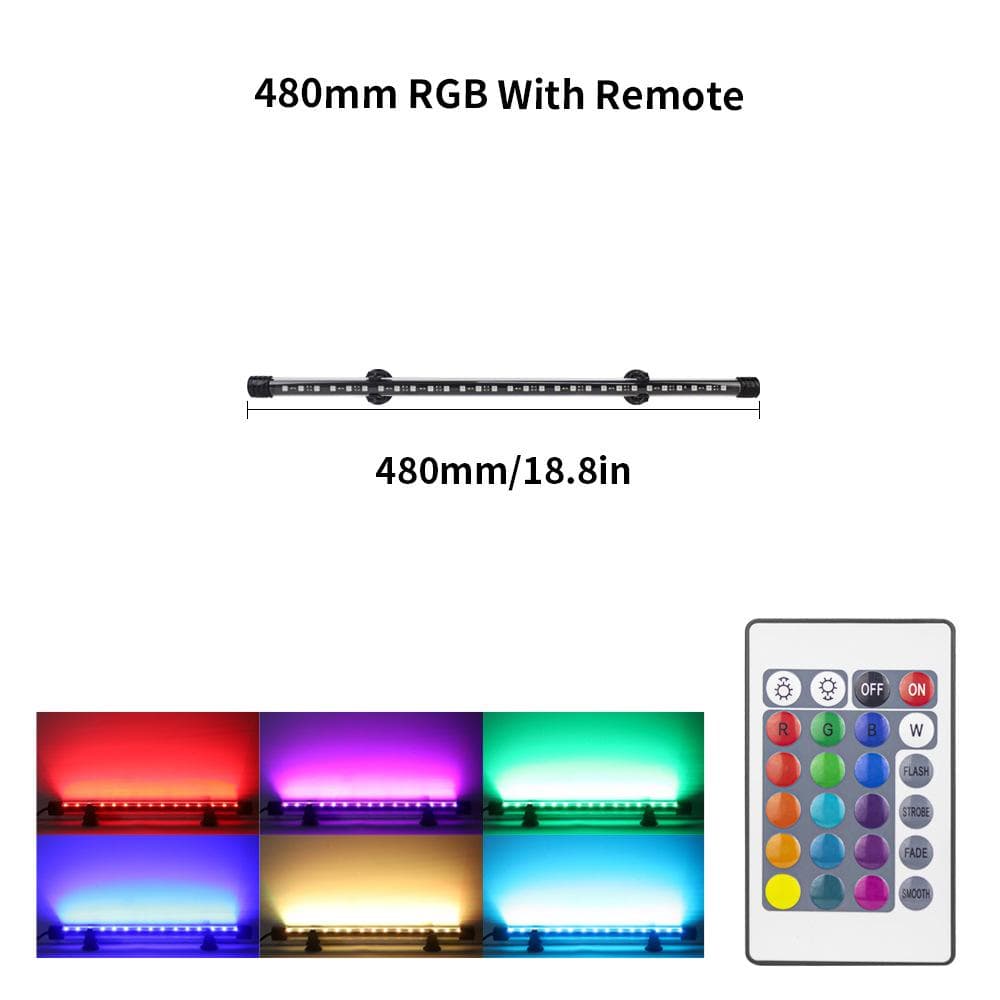 Aquarium Light Led Fish Tank Light Remote Control Colorful Color High Waterproof Level High D- 24 LEDS EU Plug