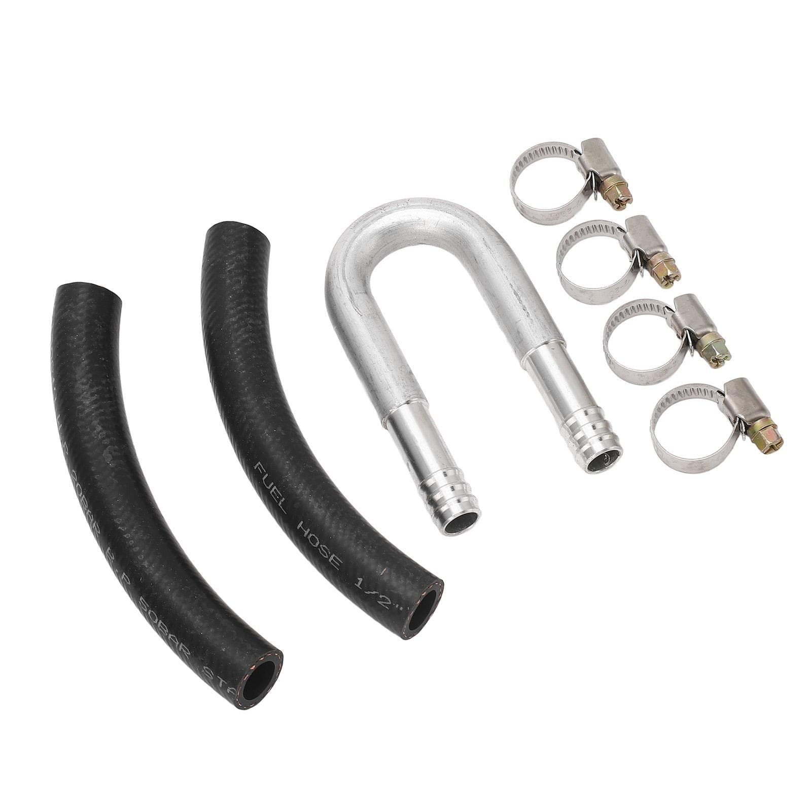 7PCS Fuel Filter Removal Bypass Kit with Clamp Aluminium Fuel Filter Head Delete Bypass Tube for