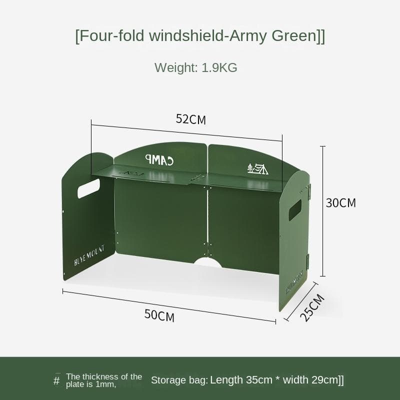 Outdoor Windshield Portable Gas Stove Windshield Stove Gas Stove Enclosure Camping Thickened Furnace End Ring Folding Windproof Board