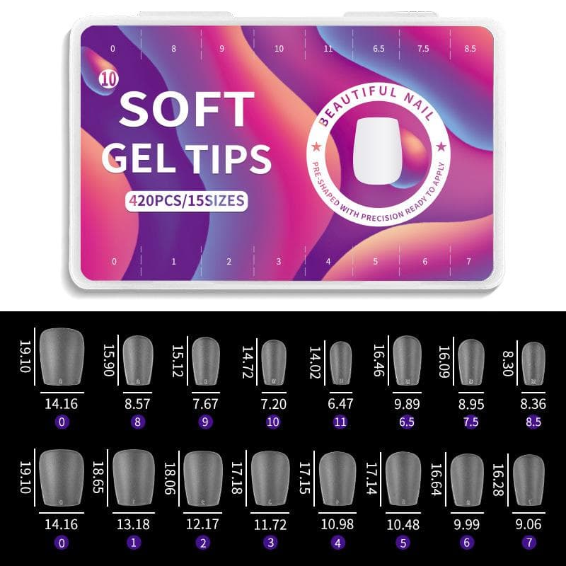 420PCS Matte Fake Nails Capsules Almond Coffin Full Cover False Nails Frosted Artificial Nail Soft Gel Tips H121-10