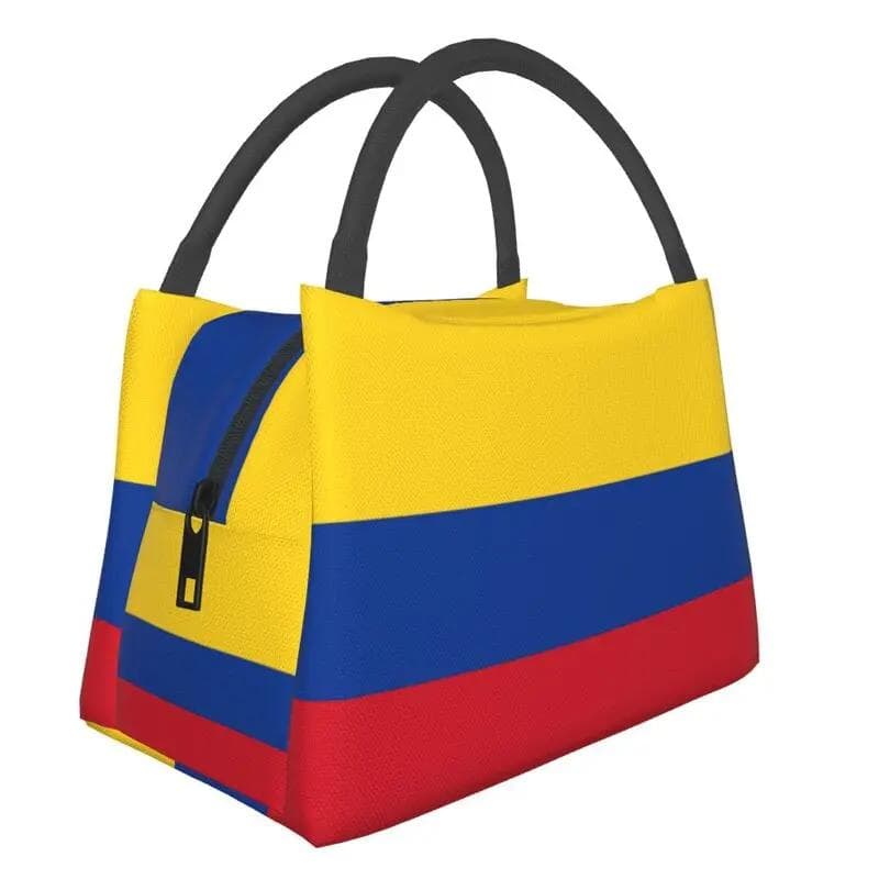 Jamaican Flag Thermal Insulated Lunch Bag Women Patriotism Resuable Lunch Tote for Office Outdoor Storage Meal Food Box 28x17x16CM white