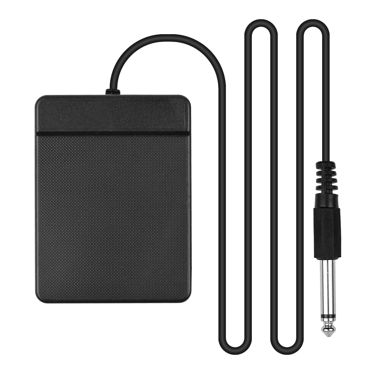 6.35mm Interface Compact Sustain Pedal Single Pedal for Musical Instruments Portable Roll 6.35mm black