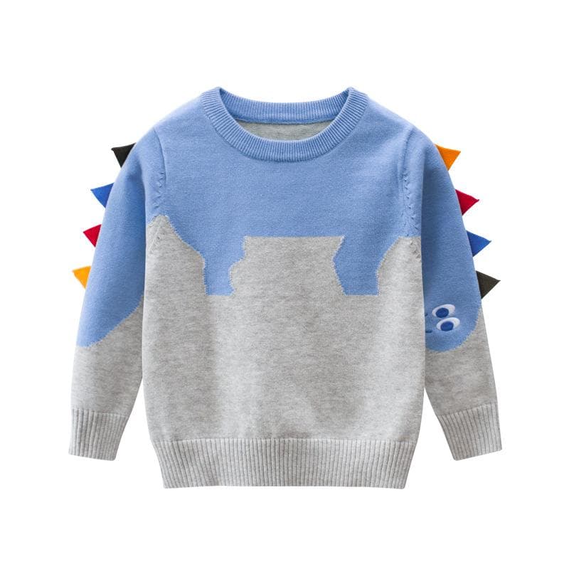 Autumn Winter Children's Clothes Cute Cartoon Dinosaur Boy's Long Sleeve  Sweater 110cm