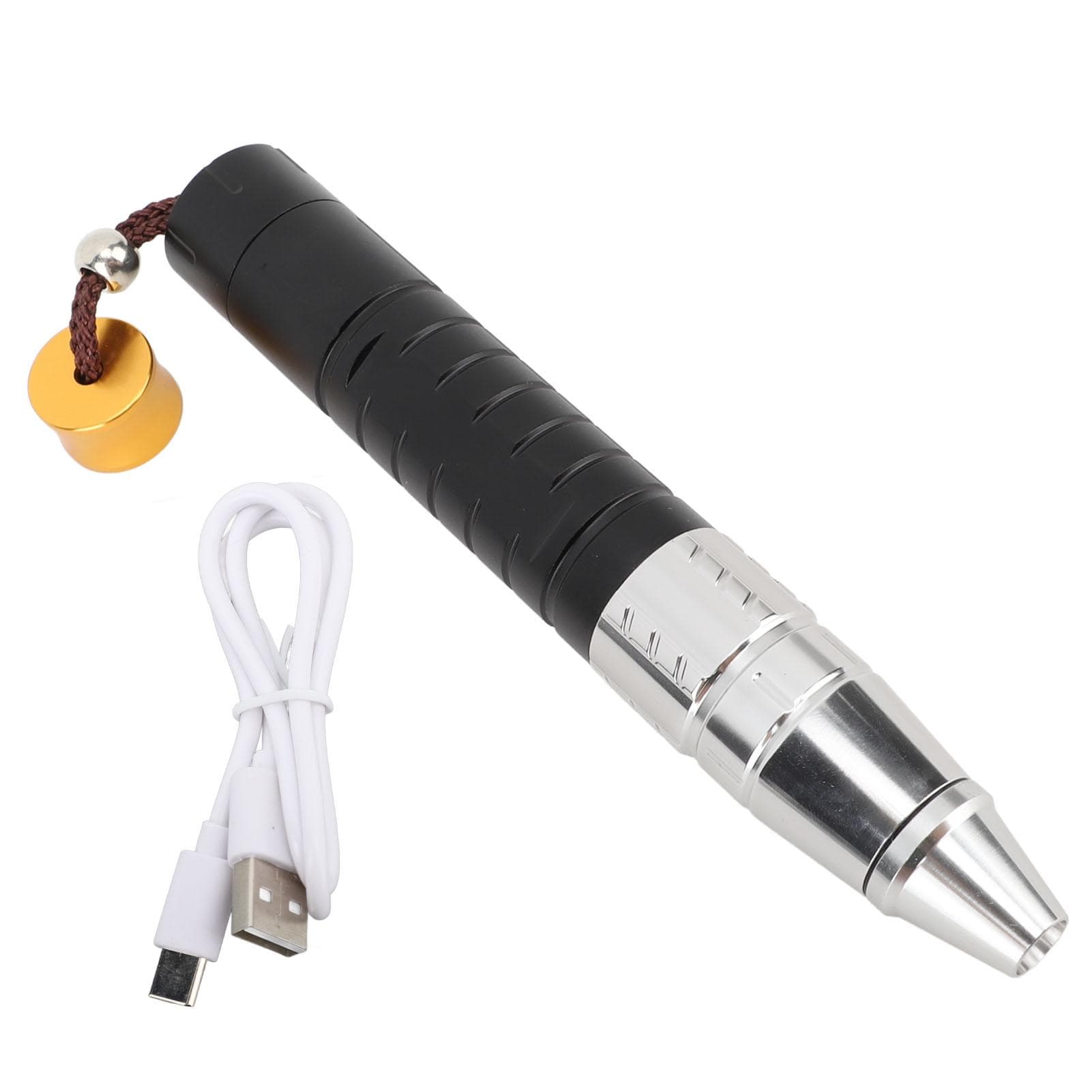 Gemstone Identification Lights with Tail Switch USB Type C UV White Yellow Light 3 in 1 LED 365nm