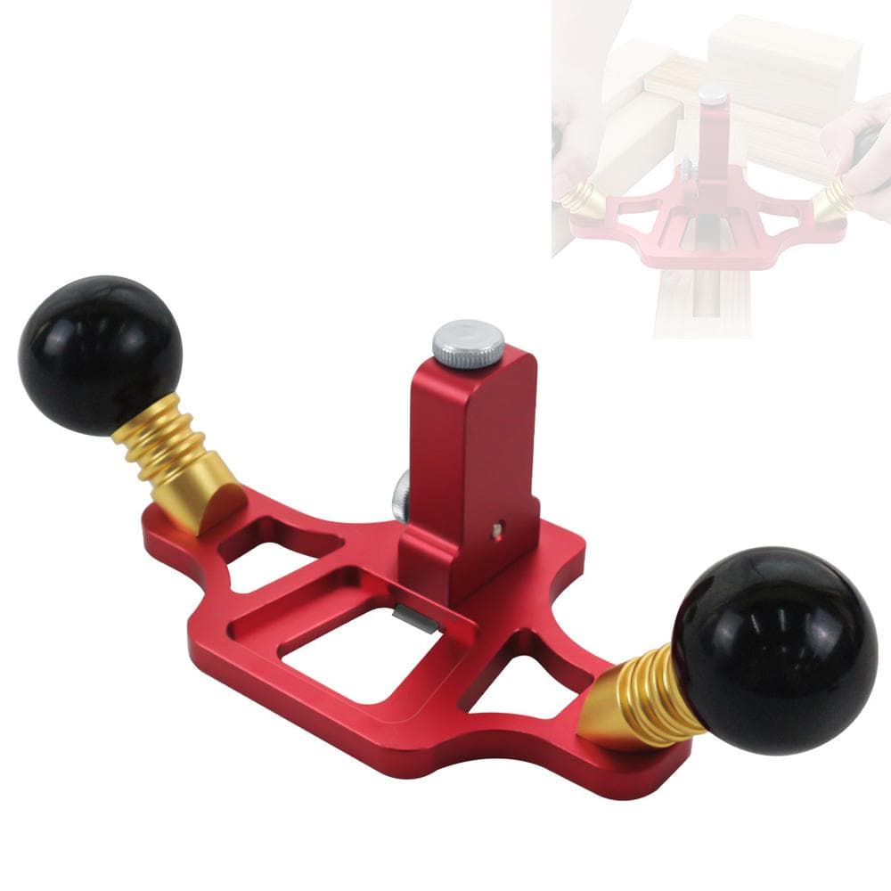 Woodworking Planer Aluminum Alloy Grooving Planer Hand Plane with Adjustable Cutting Depth for red