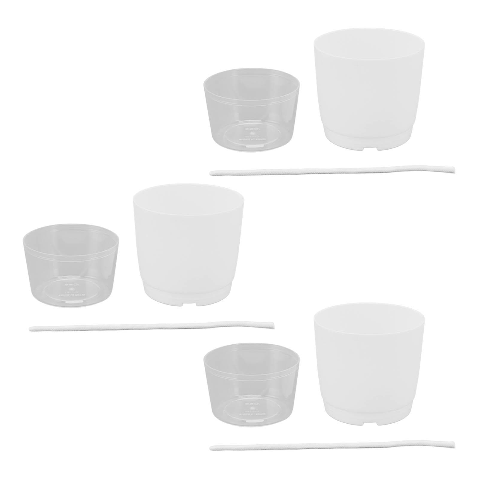 3PCS Self Watering Planter Pots Double Layer Green Plant Flower Pot for Garden Balcony Indoor