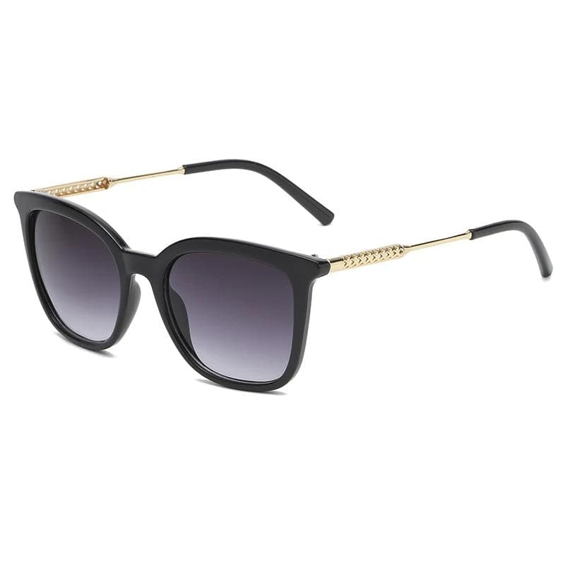 Classic Square Sunglasses Women Vintage Sun Glasses Metal Frame Retro Trend Fashion Shades Eyewear black
