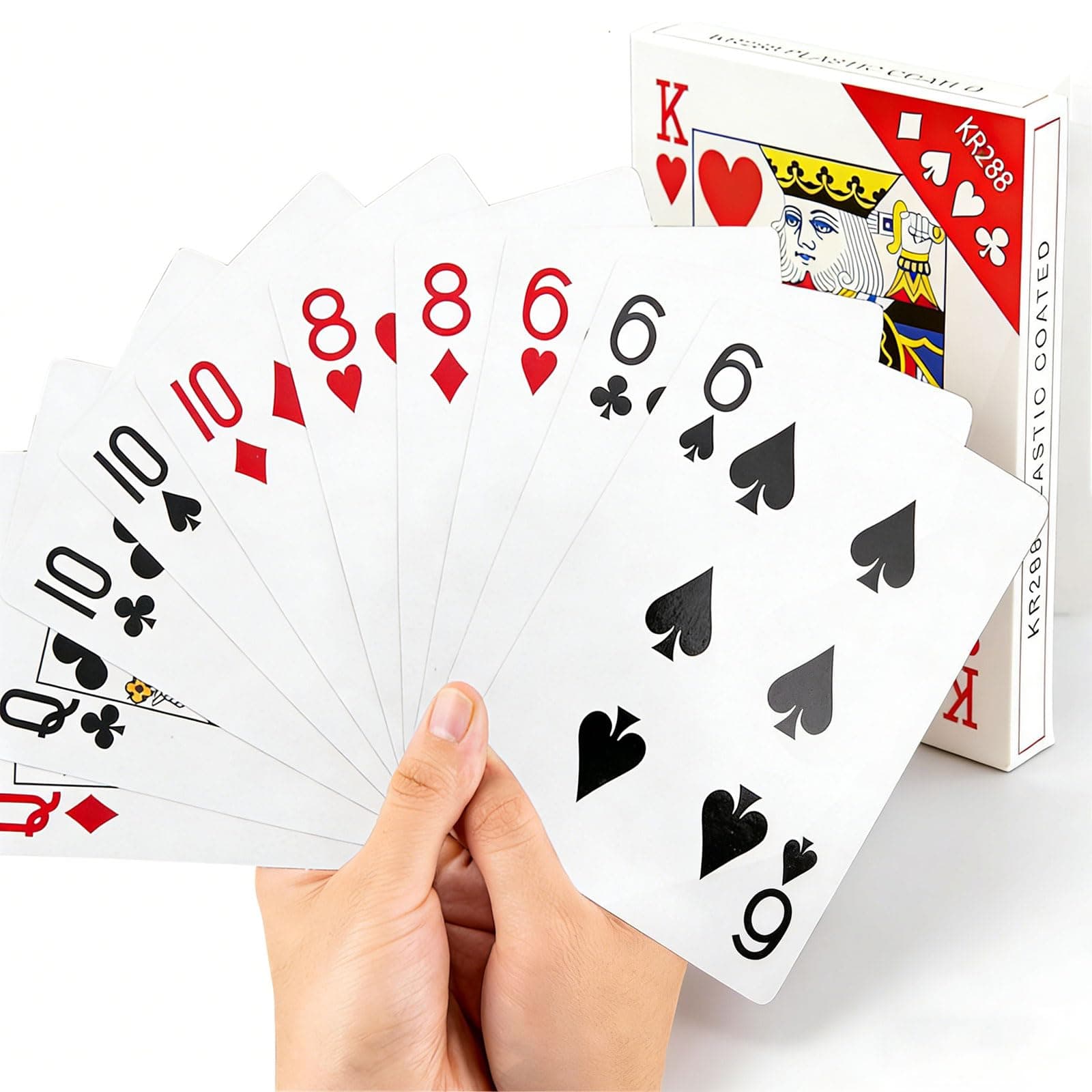 Ginhkok Large Playing 4x 17cm x Perfect for Card Magic Jumbo and Entertainment Cards, Size, 12cm, Games, Parties, Tricks, Games,
