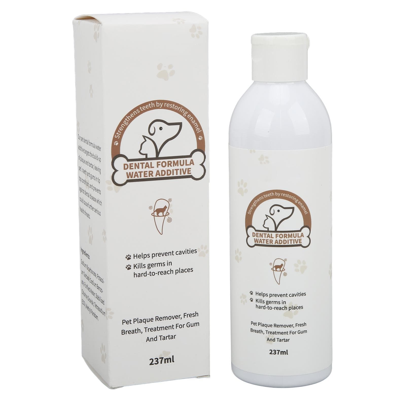 Pet Mouthwash Dogs and Cats Oral Cleansing Water Pet Dental Care Solution for Bad Breath and Tartar