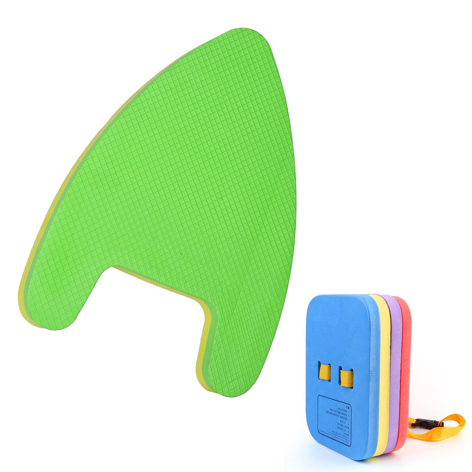 Swimming Back Float and Kickboard Set for Kids Swimming Bubble Belt Swimming Training Float Board green/yellow