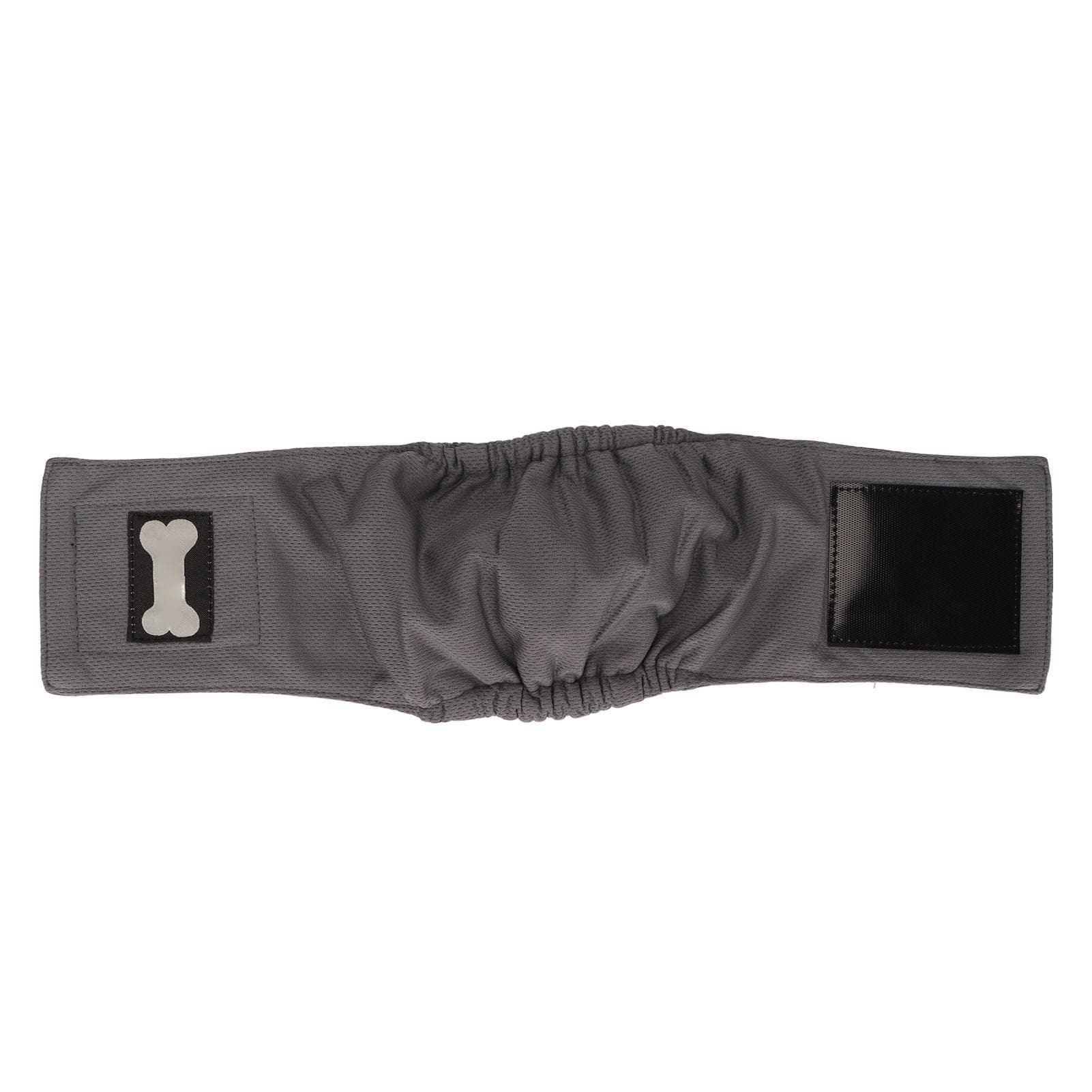 Male Dog Belly Wrap Leakproof Strong Water Absorption Breathable Comfortable Male Dog Belly Band S(for 2-4kg) gray