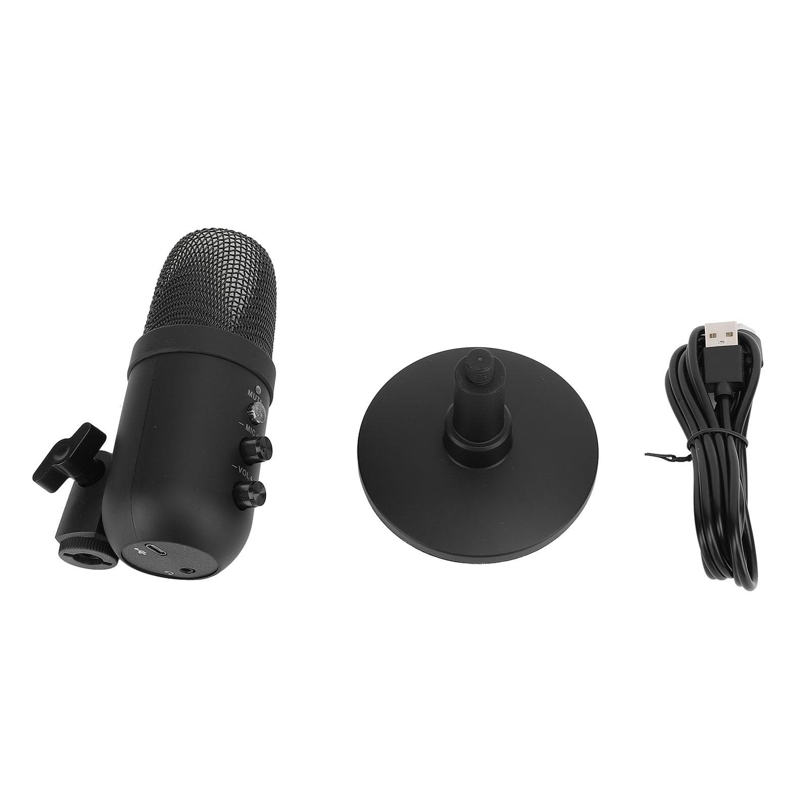 Gaming Microphone for Podcasting Video Streaming USB PC Condenser Mic with Quick Mute Light Shock