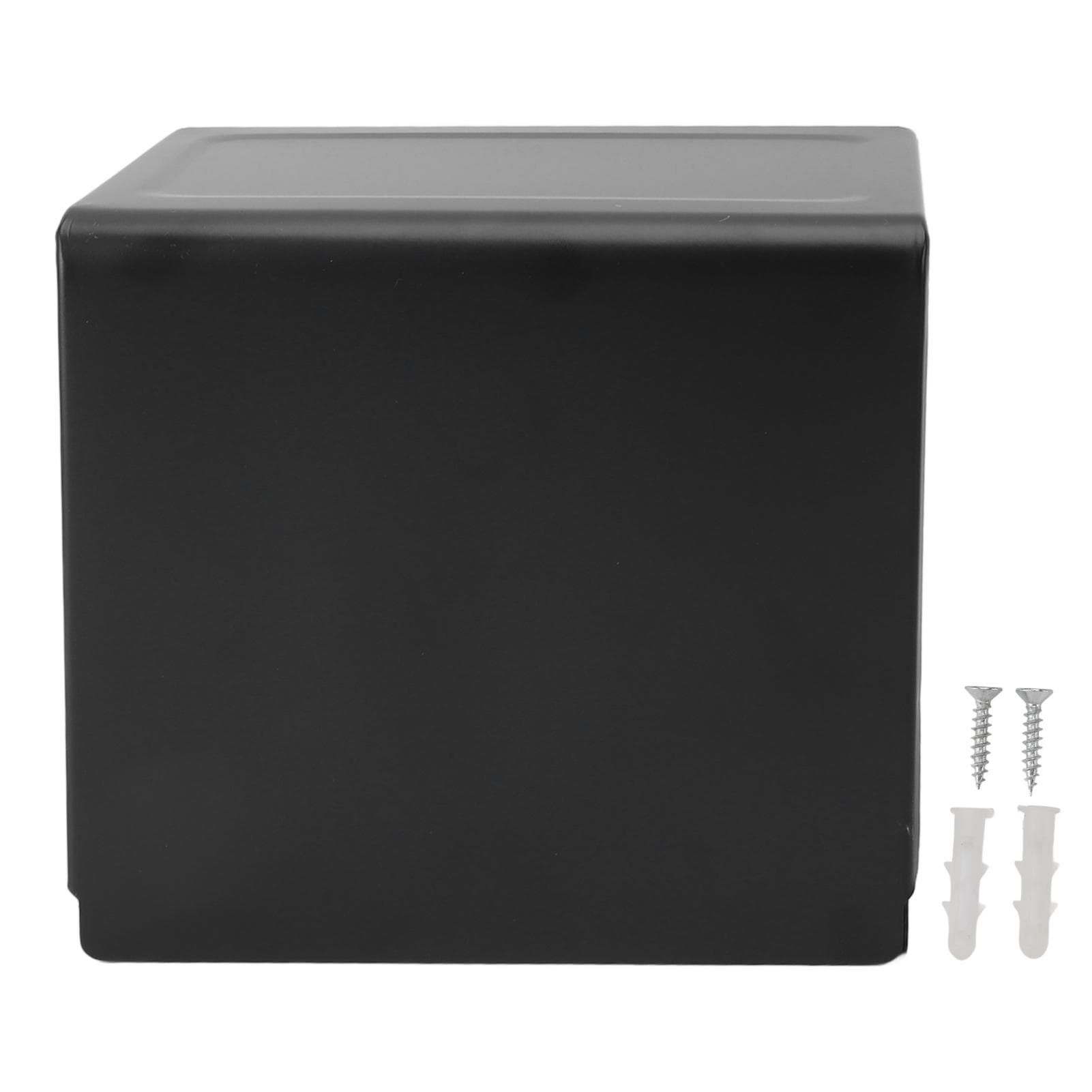Wall Toilet Paper Holder Box Waterproof Space Aluminum Toilet Tissue Box Dispenser for Bathroom black