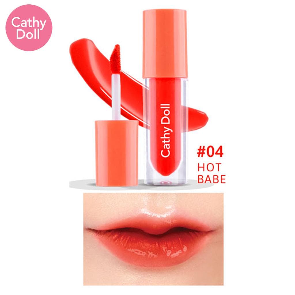 Karmart CATHY DOLL Glow Gel Tint Lip 2.4 g. - Thai Cosmetic Make Up 04 Hot Babe