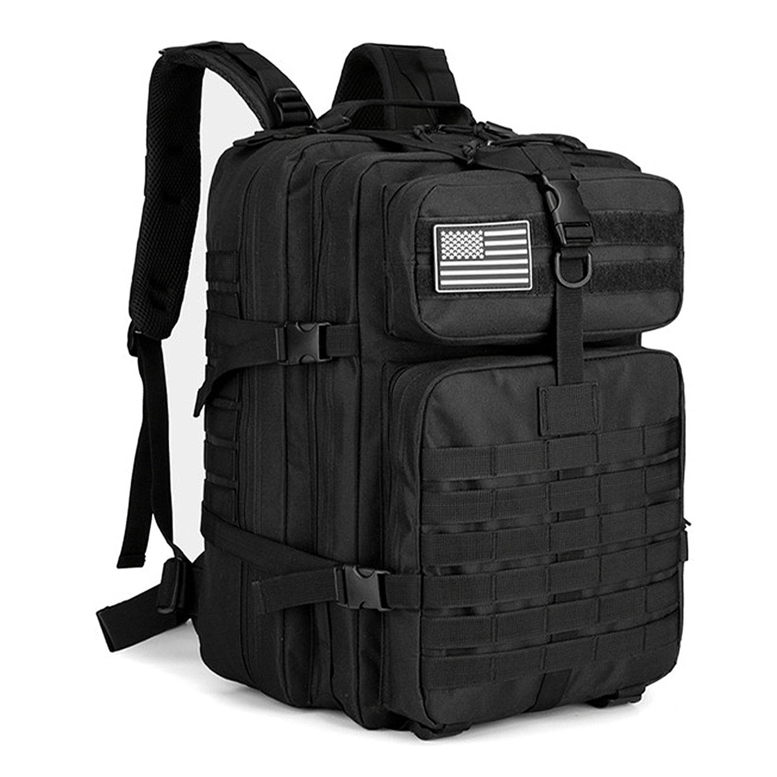 Outdoor Hiking Backpack Multi-functional Camping Backpack Waterproof Backpacking Daypack black