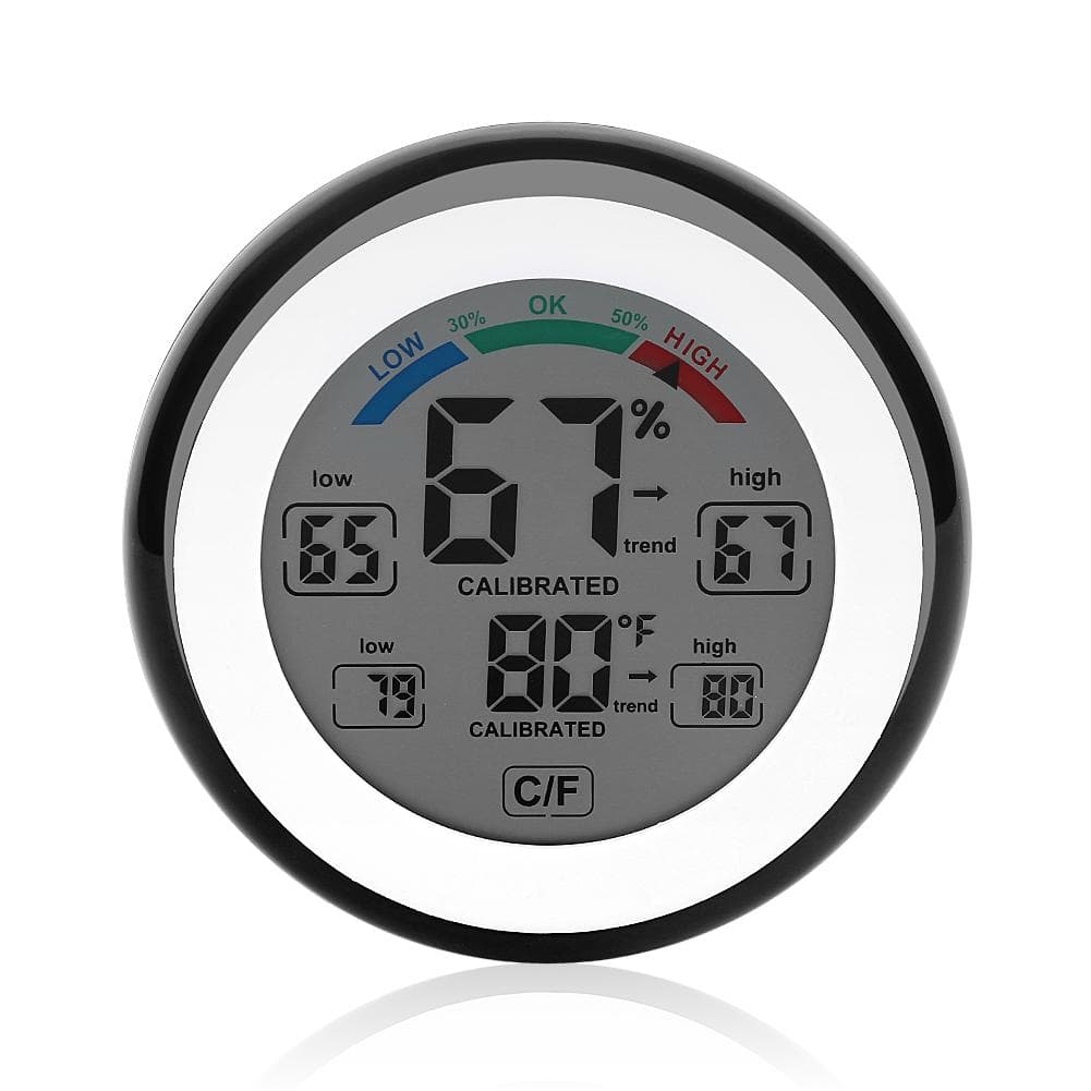 Indoor Digital Hygrometer Thermometer LCD Display Humidity Temperature Meter Black Black