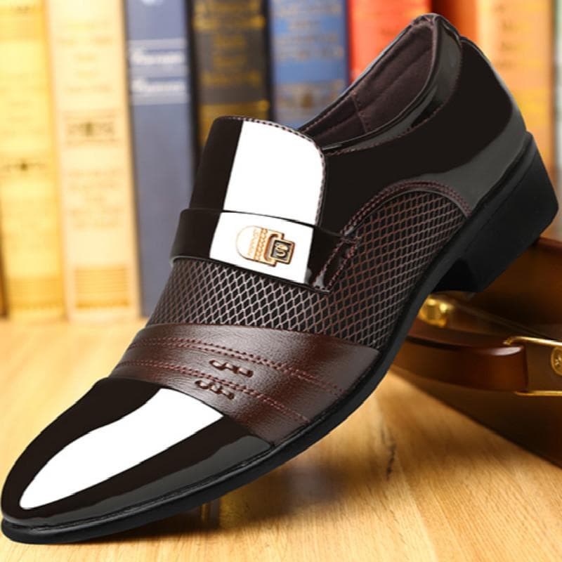New Men's Shoes Business Formal Men's Leather Shoes Large Size British Casual Shoes Men's Footwear 48 brown