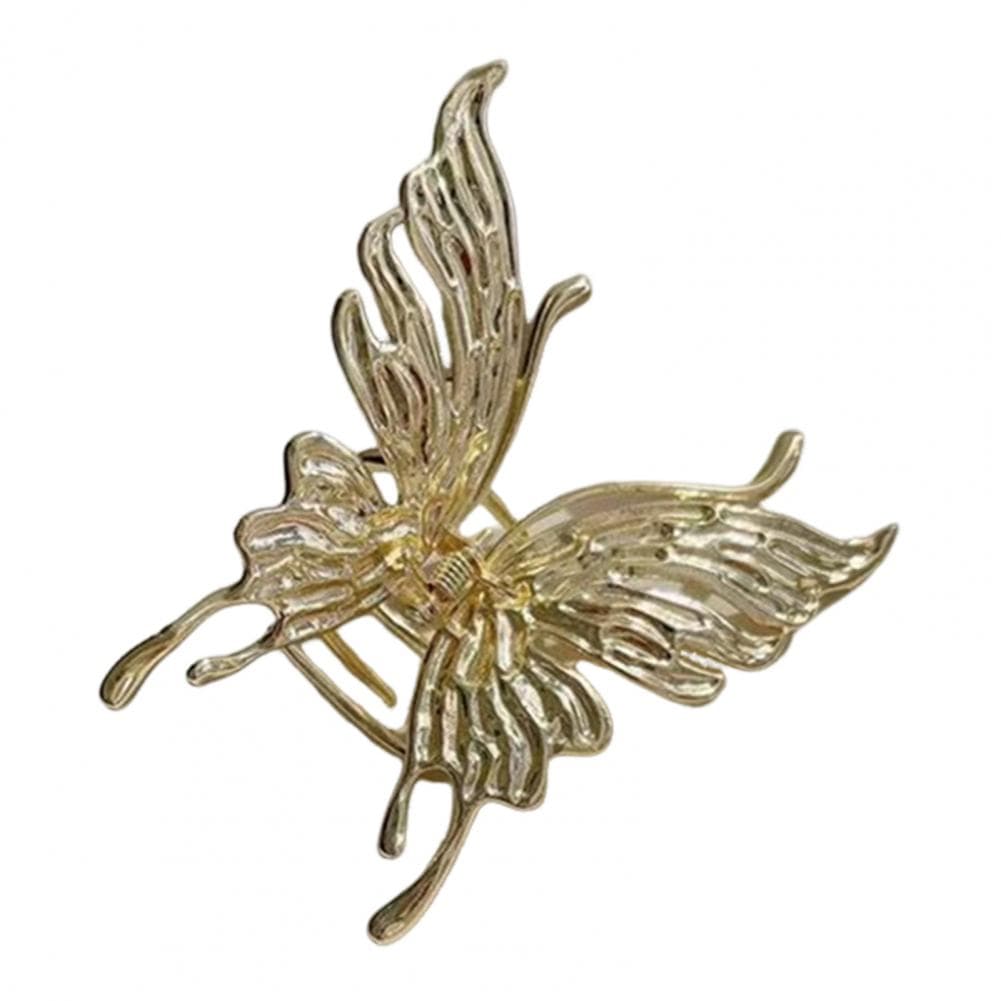 Butterfly Hair Clips for Women Metal Non-Slip Sparkly Hair Claws Elegant Butterfly Hair Accessories for Daily Wear Weddings Part golden