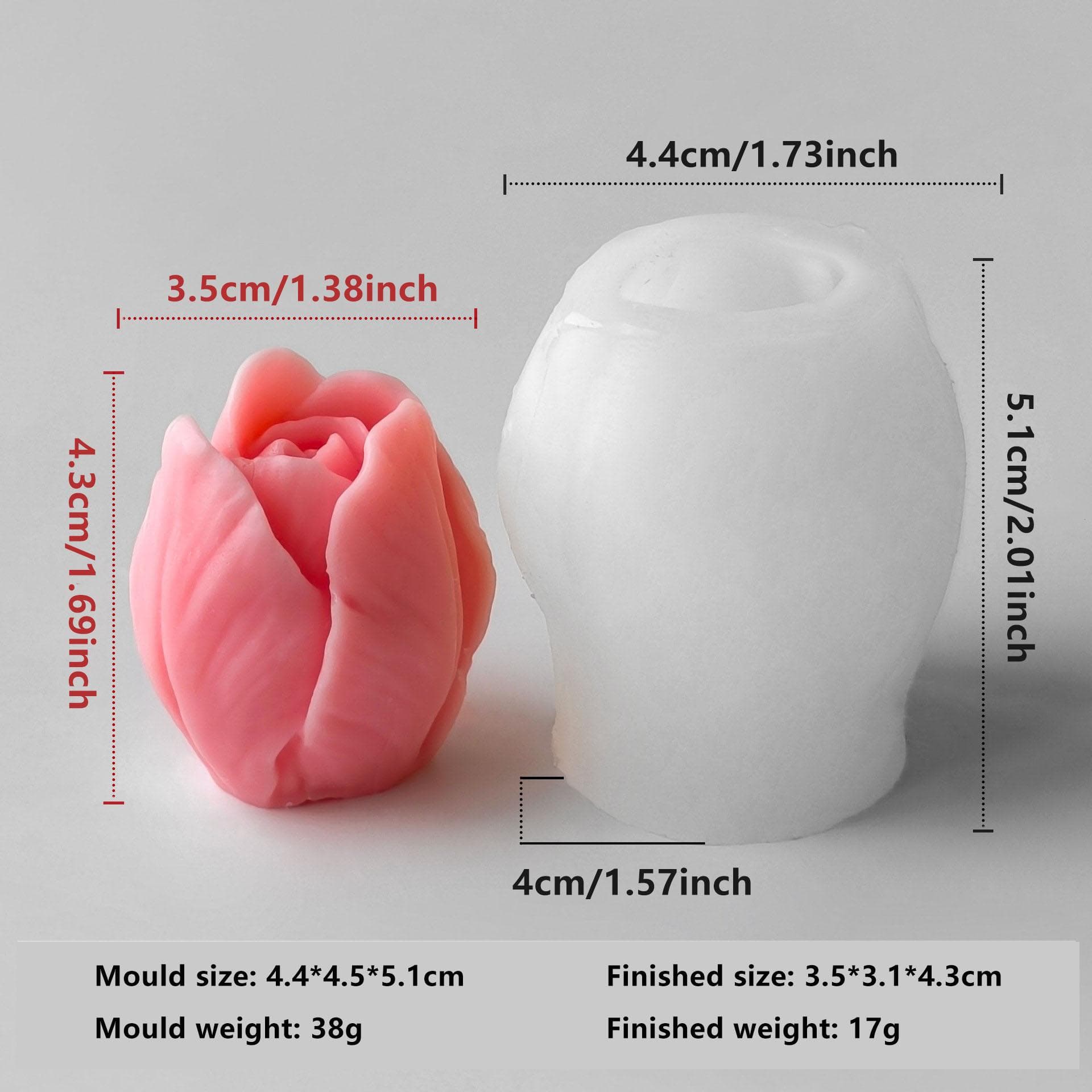 Tulip Candle Mold for DIY Flower Aromatherapy Stone Handmade Soap Decoration Silicone Mold for Crafting