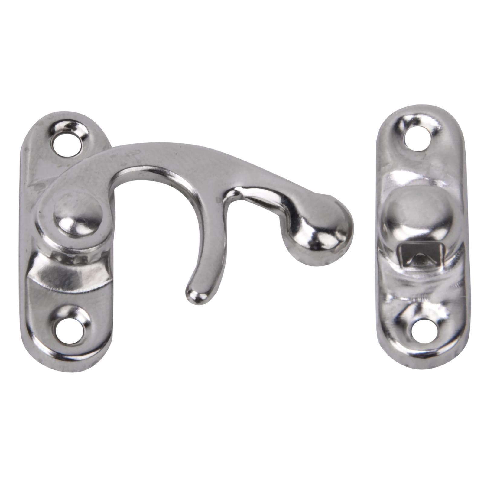 30 Pcs Hasp Hook Retro Style Iron Latch Hook Hasp for Jewelry Gift Boxes 3.2 x 2.8cmSilver Right