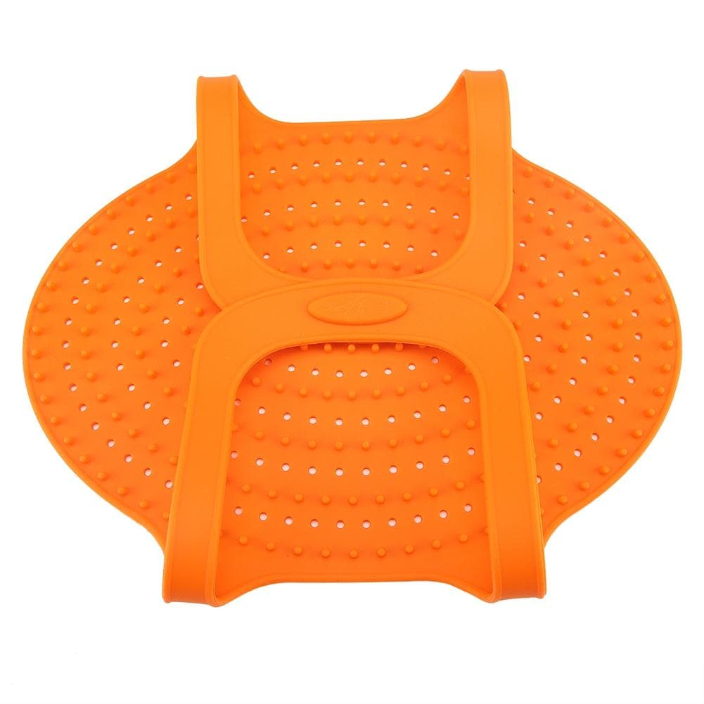 Food Grade Silicone Heat Resistant Turkey Lifter Non Stick Poultry Cooking Mat(Orange) Orange