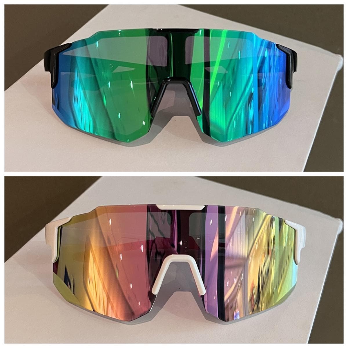 1/2pcs Large Frame Fashion Cycling Sunglasses Windproof Sunshade Outdoor Sports Glasses Stylish