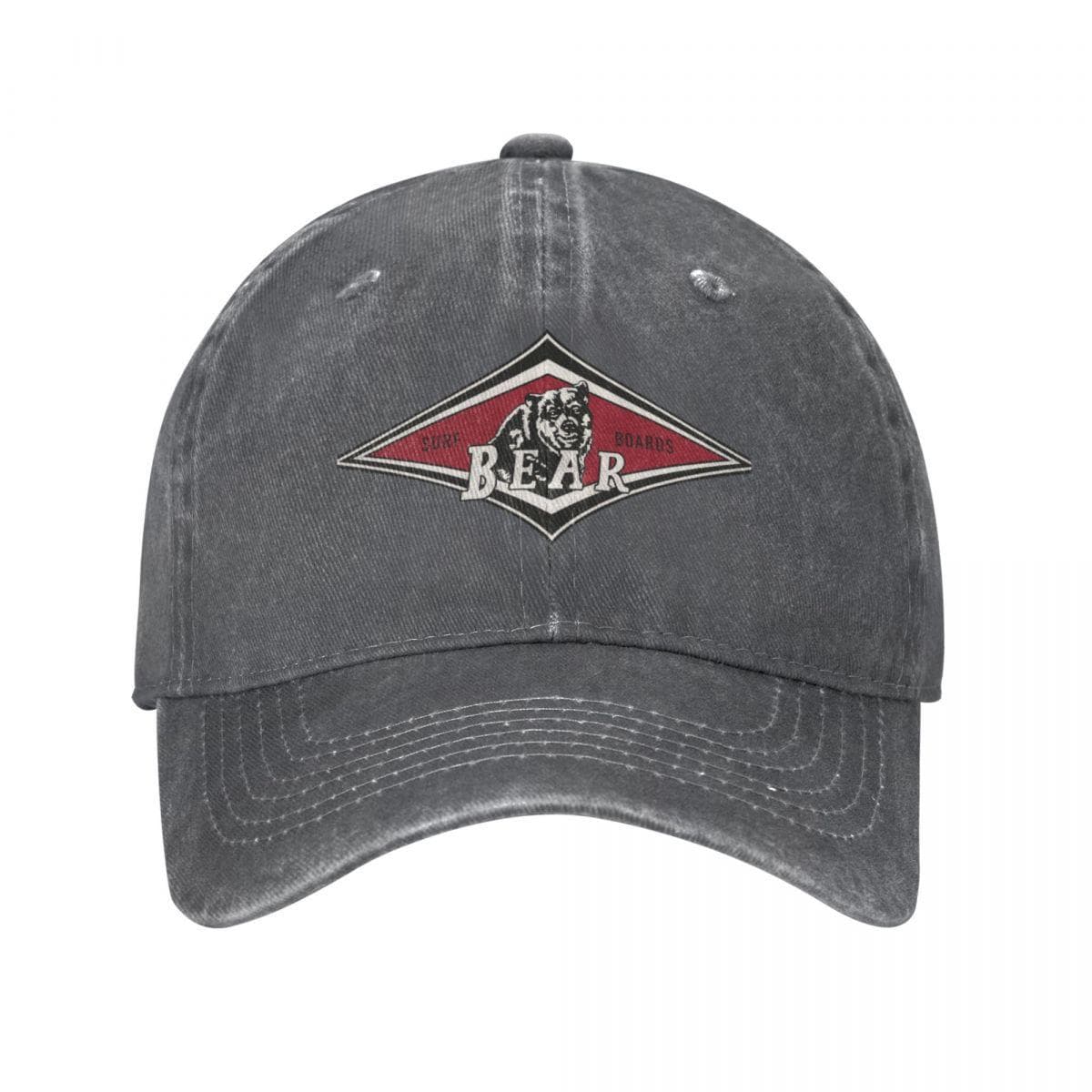 Vintage Surfing Bear Big Wednesday cult Surfboard surf logo diamond retro T shirt Baseball Cap Sun Cap Beach Unisexs Cap Women'S