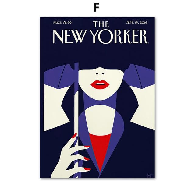 The New Yorker Posters and Prints Rero Wall Art Canvas Painting Wall Pictures for Living Room Decor Home Decoration No Frame 60*90cm