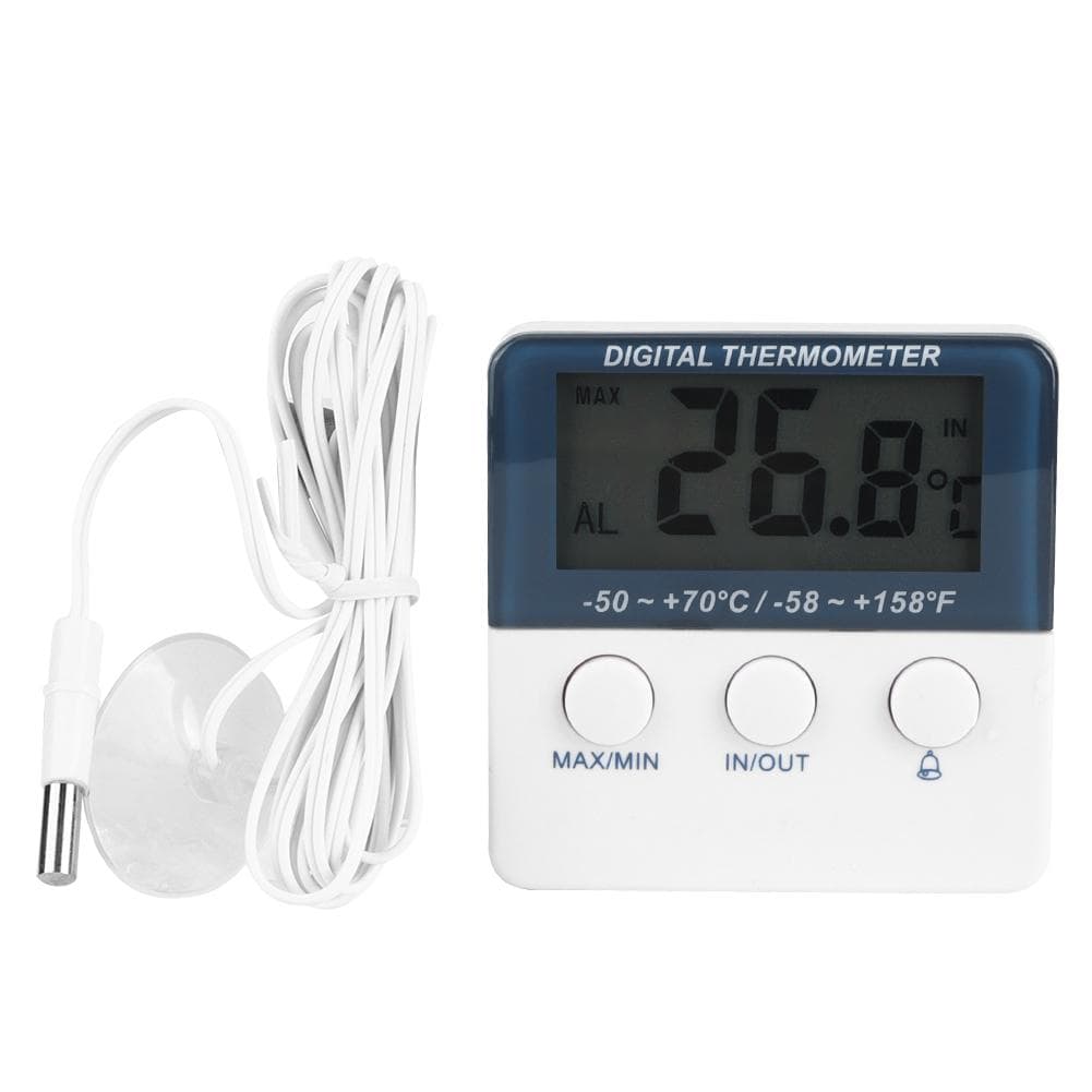 Mini Indoor Outdoor Electronic Digital Alarm Thermometer Temperature Monitor Gauge with Probe