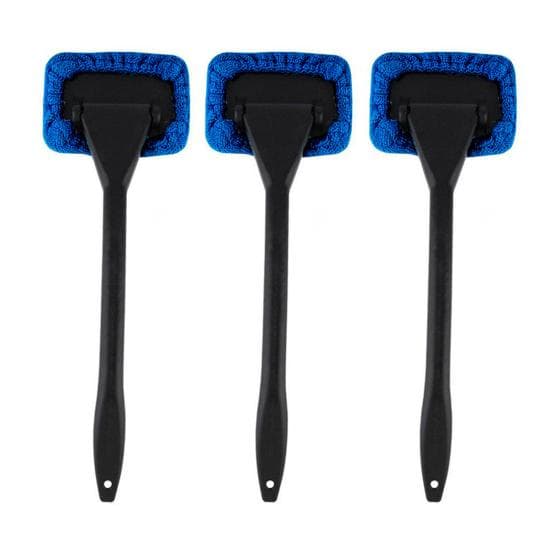 Car Windshield Window Fog Water Dust Remove Clean Cloth Brush Cleaning Tool dark blue