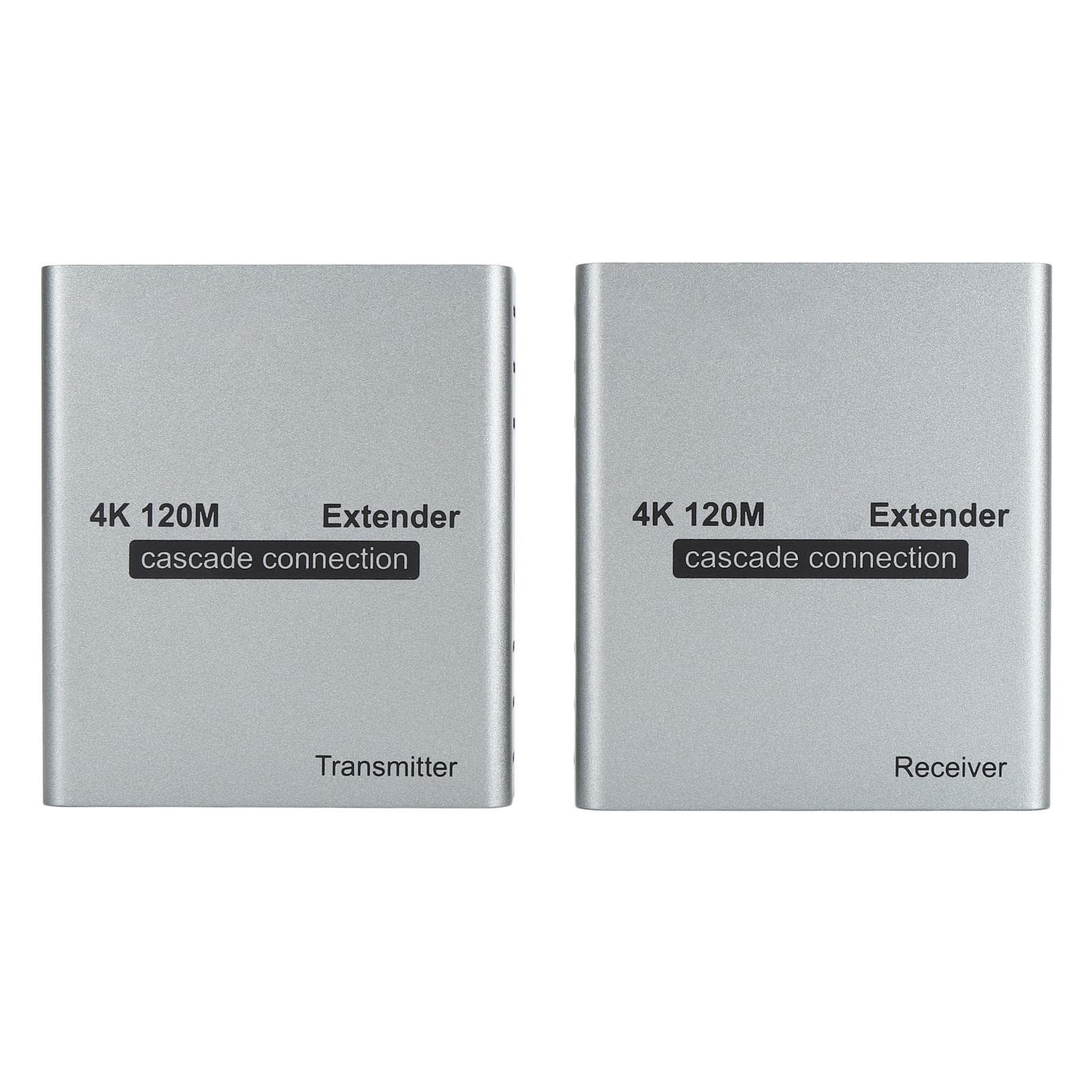 4K 120M HD Multimedia Interface Extender Over RJ45 Ethernet LAN CAT5e Cat6 Cable Cascade Connection EU Plug