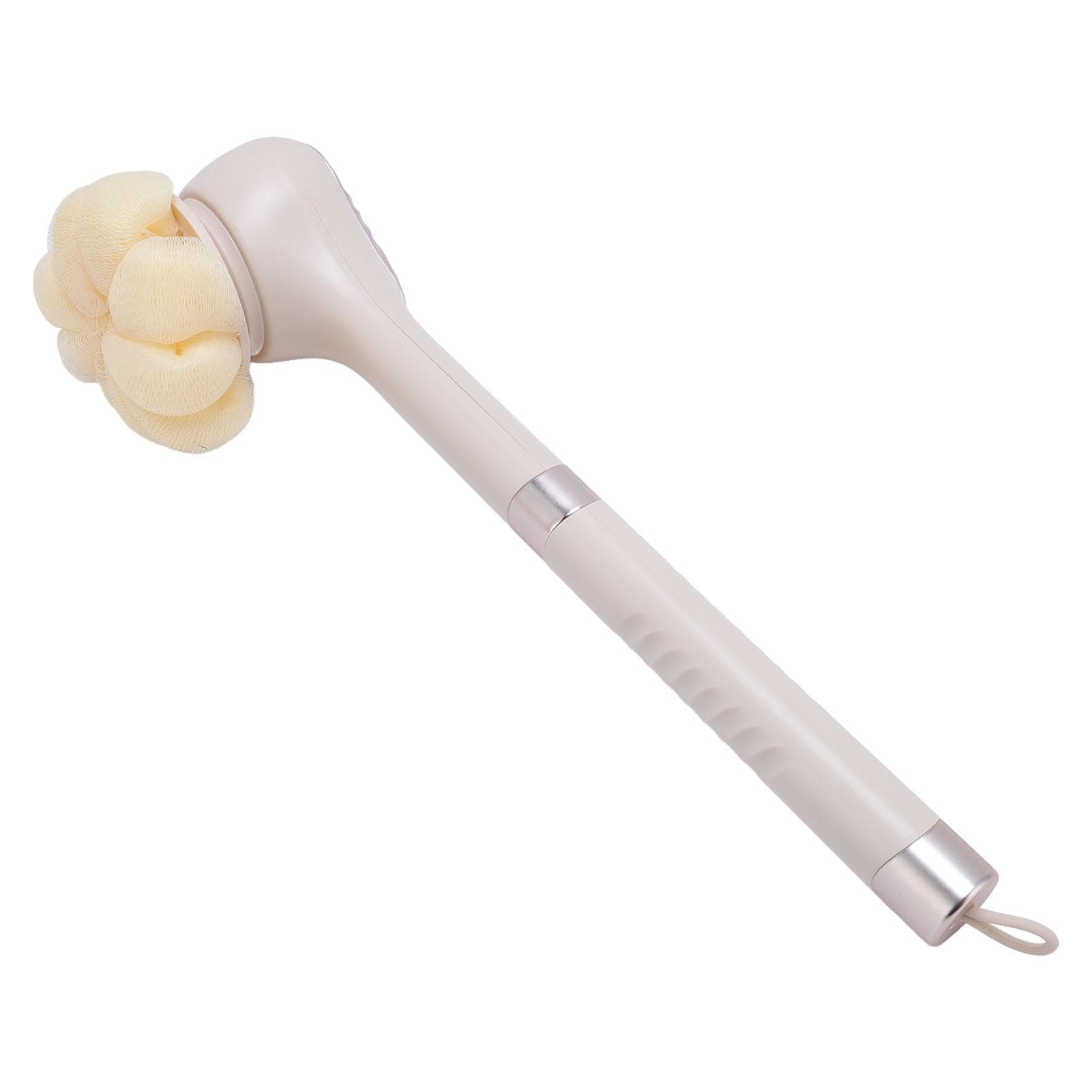 Electric Shower Brush for Body 3 Adjustable Speeds Water Proof All Round Cleansing Long Handle yellow