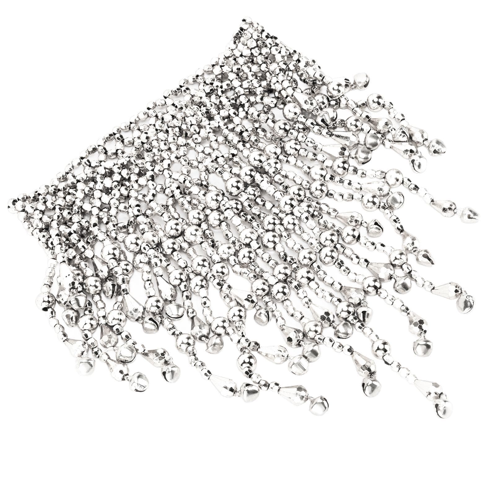 Belly Dance Necklace Beaded Exquisite Beautiful Shiny Decorative Jewelry Clothing AccessoriesSilver silver