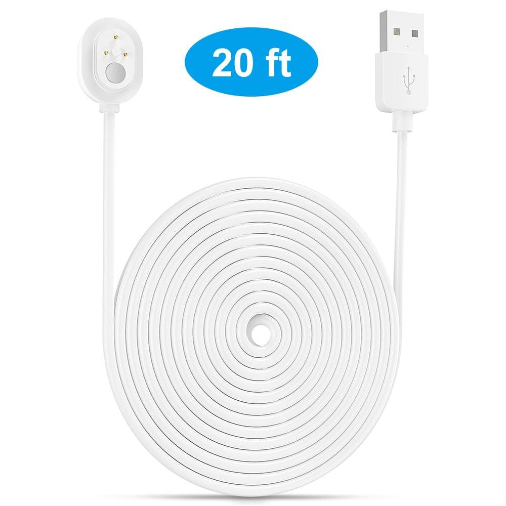 Power Cord for Arlo Ultra 4K UHD Magnetic Chanrging Cable Waterproof 6M white