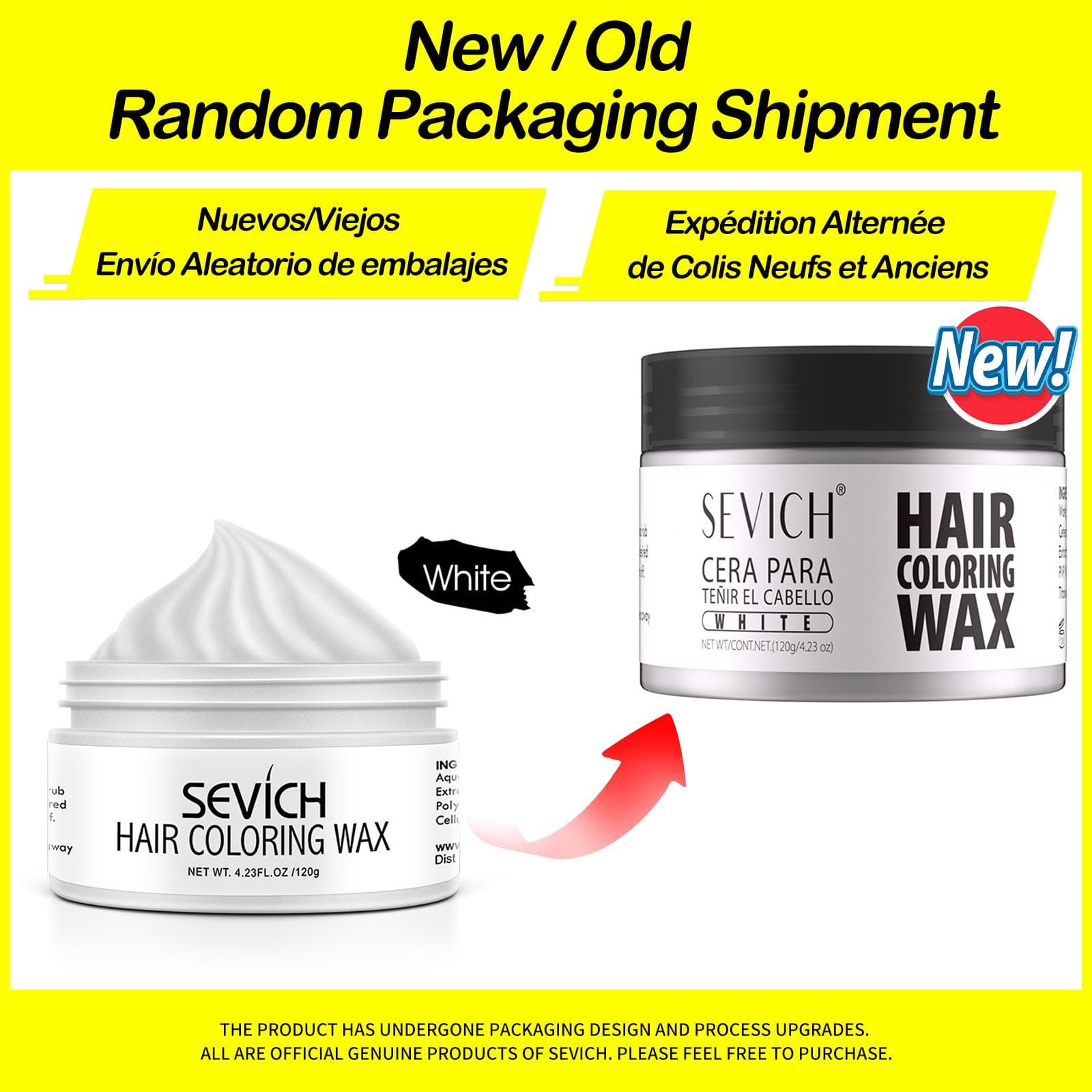 Sevich Long Lasting Hair Colour Wax Diy Hair Dye Mud Easy To Wash Temporary Hair Colour Cream Party Hair Mud Kids Hair Dye white