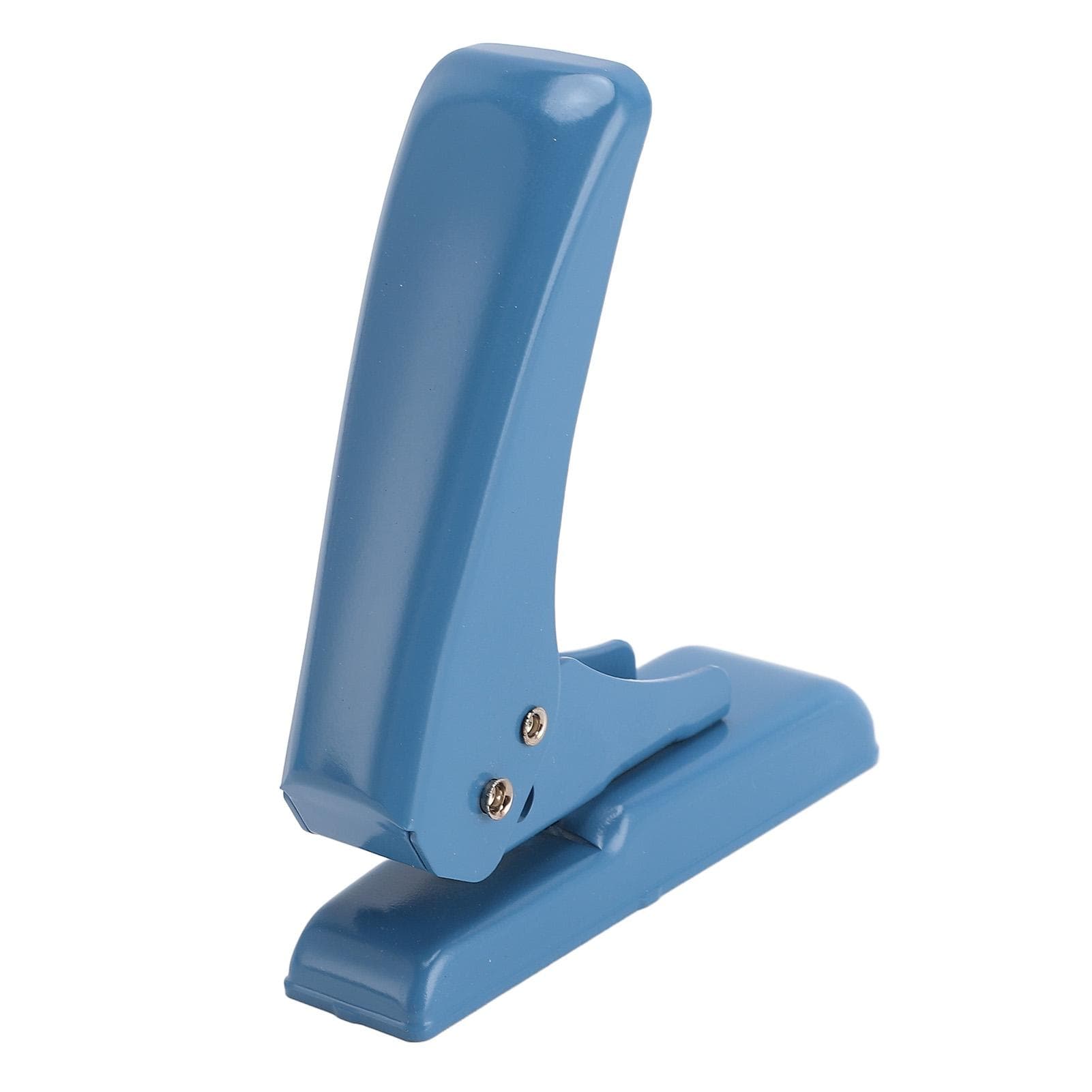 5.5mm Single Hole Puncher Round Hole Paper Punching Tool for Loose Leaf Card Leather Plastic Cover blue