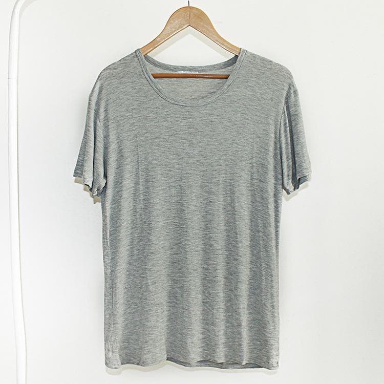 Mens Summer Stretchy T-Shirt Soft Breathable Short Sleeves Sleep T-shirts for Men Round Neck Casual Basic Tee Shirt Athletic Gym Workout Home T-shirts XXXL gray