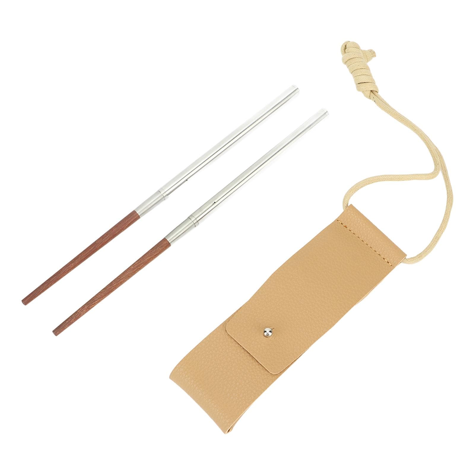 Foldable Wood Chopsticks Portable Detachable Wooden Flatware Chopsticks for Outdoor Camping