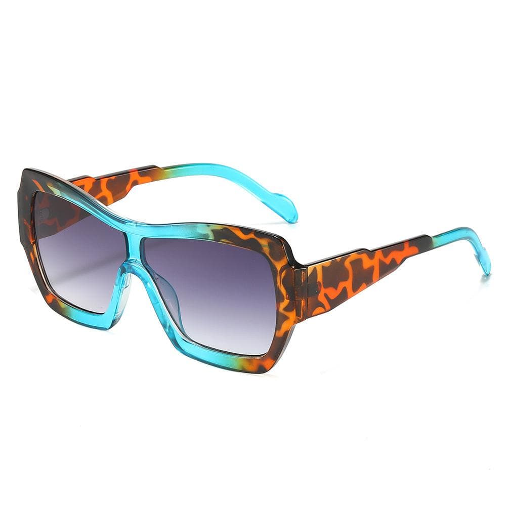 Luxury Retro Square Women Sunglasses Gradient Lenses Chic Leopard Print Frames UV400 Protection Fashion Sun Glasses as picture