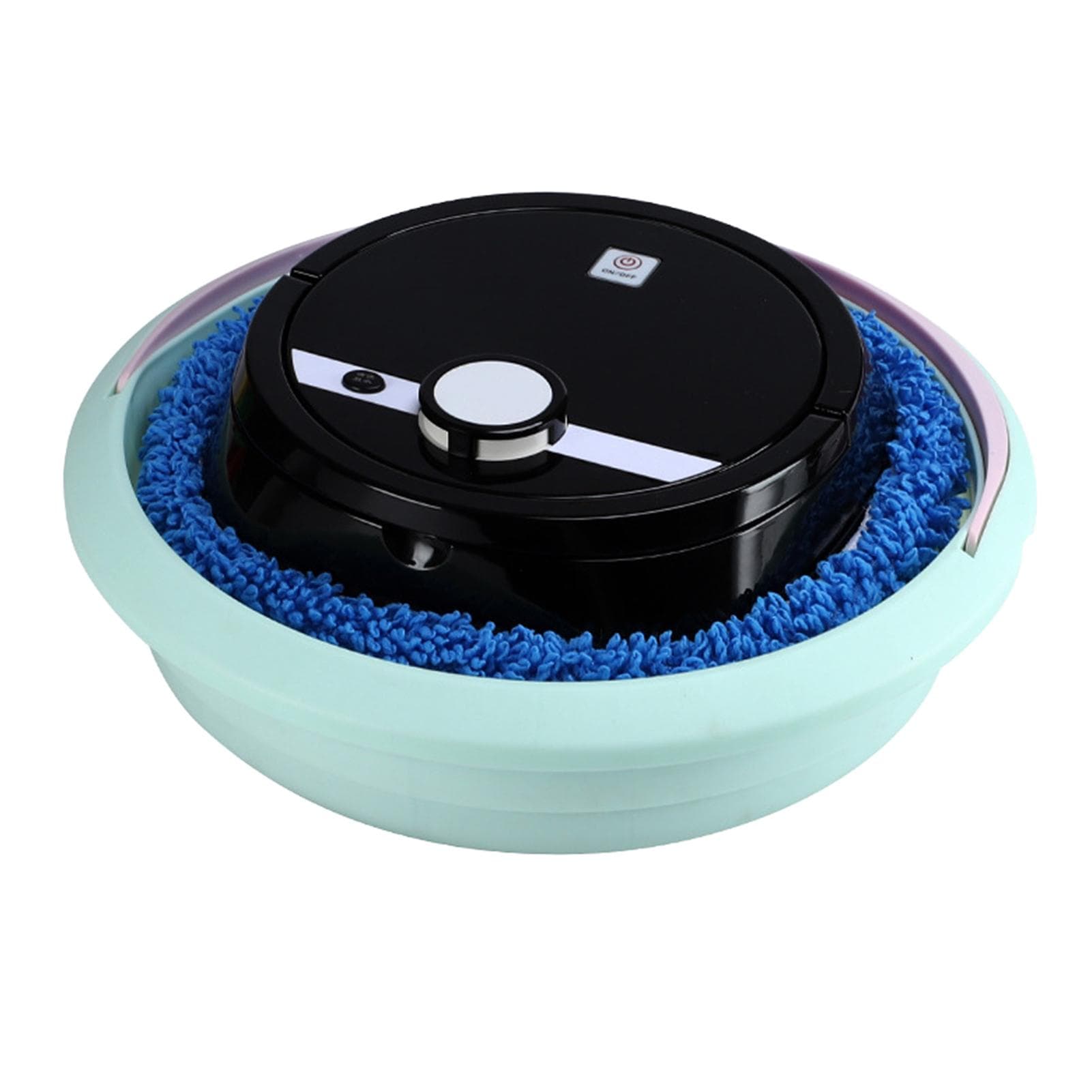 Robot Vacuum Cleaner Strong Suction Wet and Dry Use Rechargeable Robot Mop for Livingroom Bedroom black