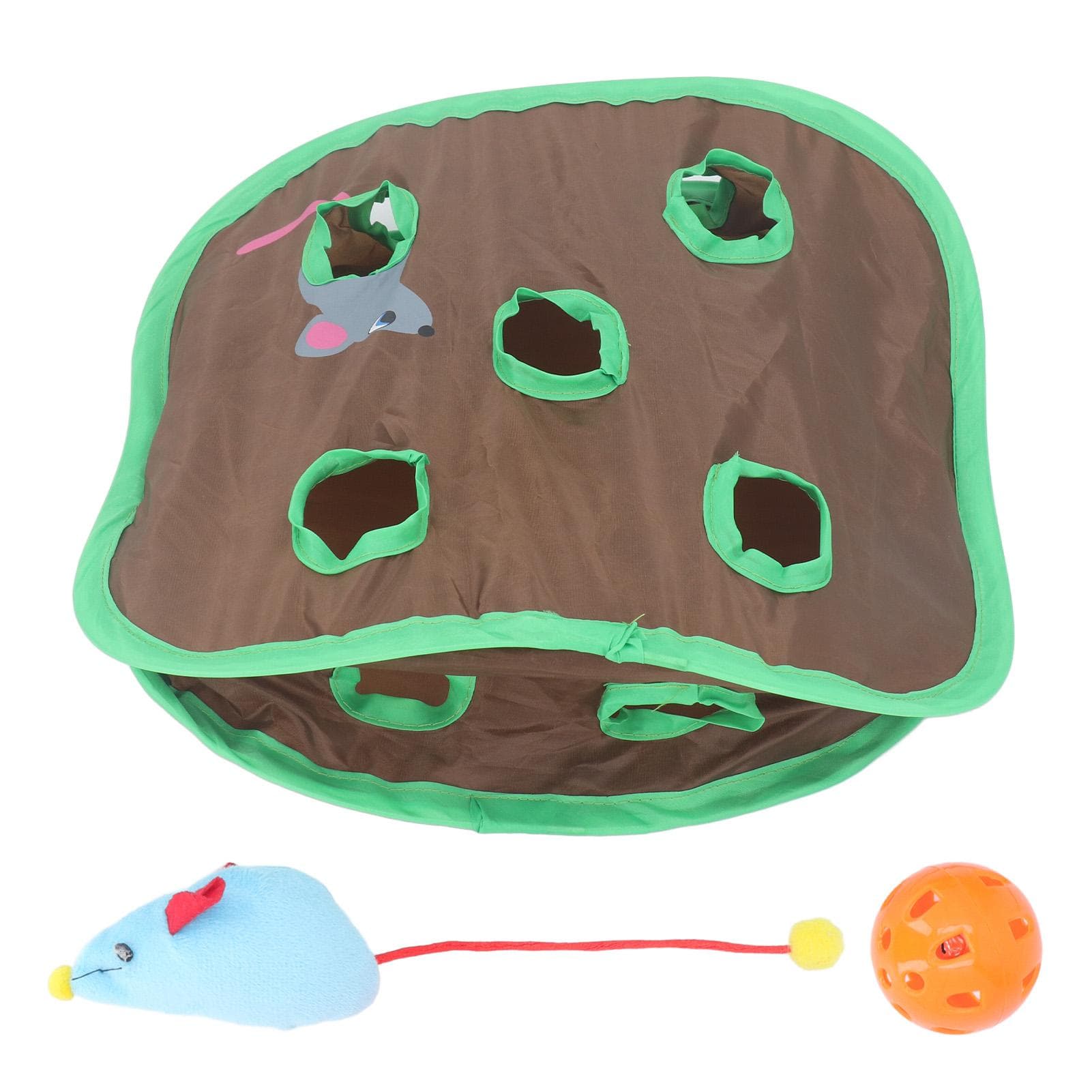 9 Holes Cat Toy Cat Interactive Tunnel Toy Fun Mouse Chasing Toy Collapsible Puzzle Exercise Toy