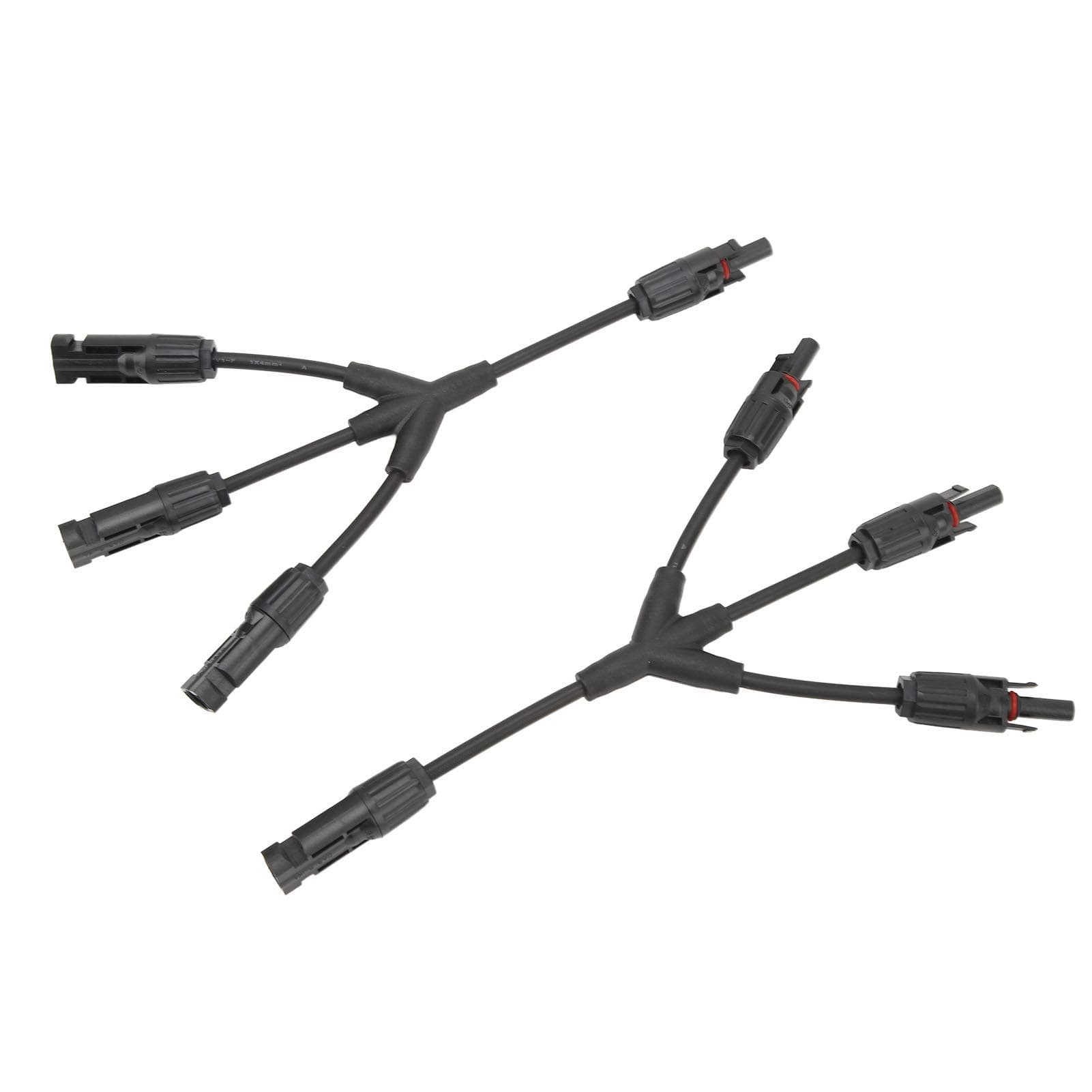2 Pcs Solar Connectors 3 to 1 Y Branch Parallel Adapter Cable Wire Plug Tool Kit for Solar Panel